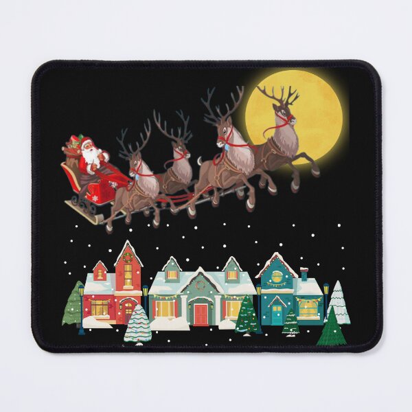 Item preview, Santa On Sleigh Pulled by Reindeer Merry Christmas Gift designed and sold by LionessLove.