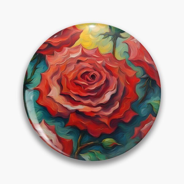 Item preview, Roses painting in Van Gogh style designed and sold by MadamEnne.