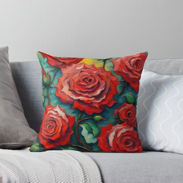 Item preview, Roses painting in Van Gogh style designed and sold by MadamEnne.