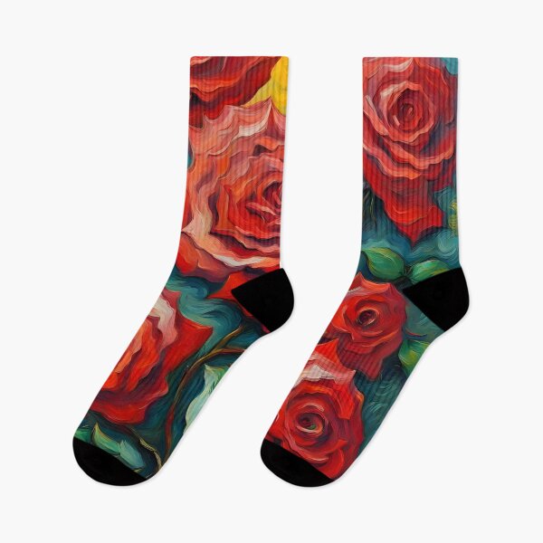 Item preview, Roses painting in Van Gogh style designed and sold by MadamEnne.