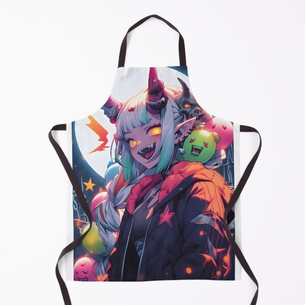 Item preview, New Monster cute anime girl with horns portrait art designed and sold by TheArtistOf2022.