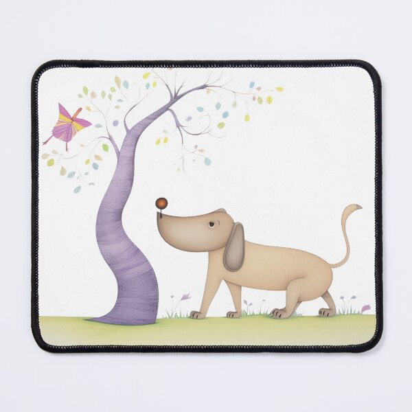 Item preview, Cute dog with butterfly designed and sold by aghnadarragh.