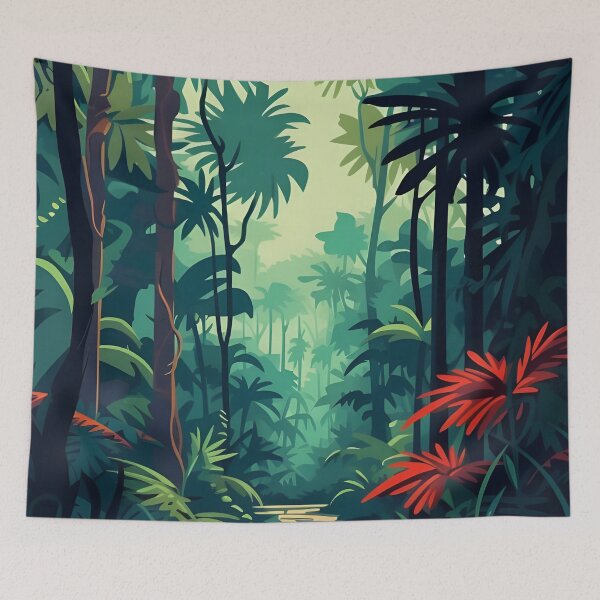 Item preview, Colorful Tropical Rainforest Vibes designed and sold by Bomba Visual.
