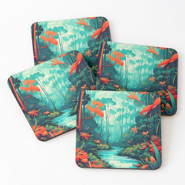 Item preview, Colorful Tropical Forest designed and sold by Bomba Visual.