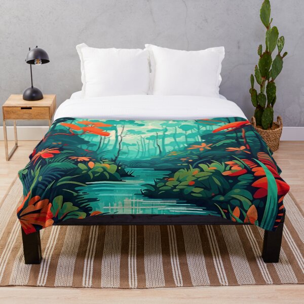 Aperçu de l'œuvre Forêt tropicale colorée créée et vendue par Bomba Visual.