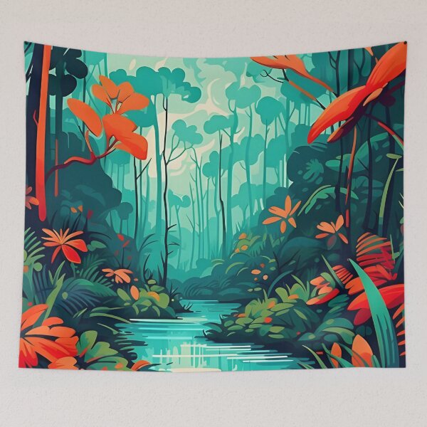 Item preview, Colorful Tropical Forest designed and sold by Bomba Visual.