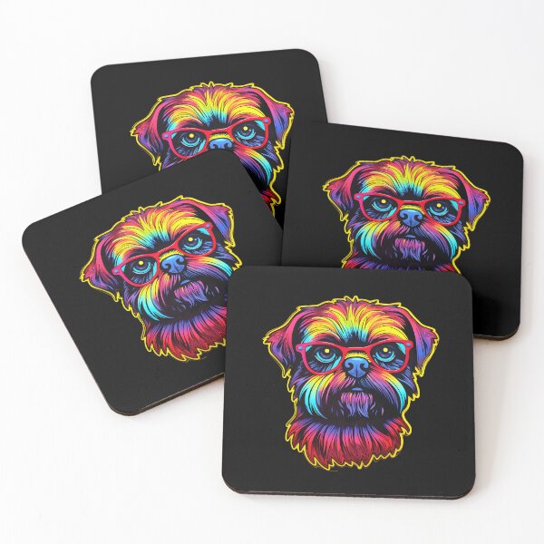 Item preview, Brussels Griffon Neon Design designed and sold by CUTEDOGGIEZ.