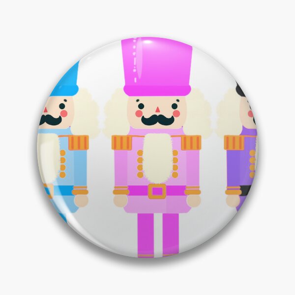 Item preview, Colorful Nutcracker Trio - Christmas Nutcrackers - Blue, Pink, and Purple - Graphic Art Illustration  designed and sold by Star-Fragment.