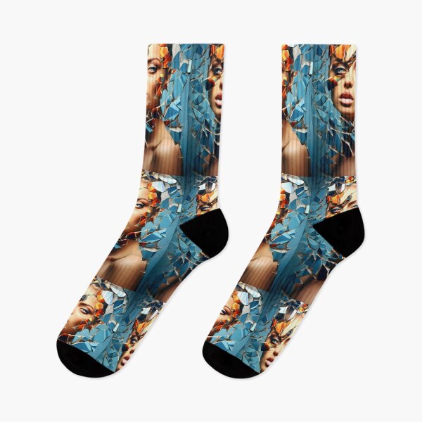Item preview, Mosaic and glamorous portraiture of a woman designed and sold by AI-Only Creations.