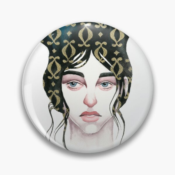 Item preview, Mind Patterns I – surreal watercolor portrait designed and sold by Nela Dunato Art & Design.