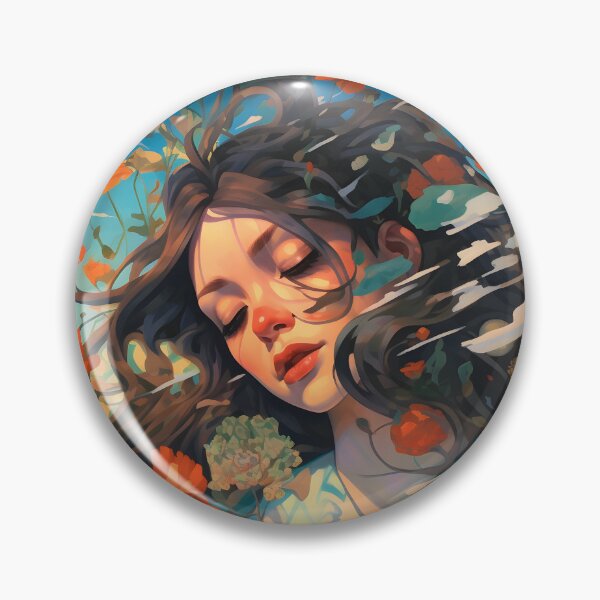 Item preview, Dreamlike anime girl portrait art designed and sold by TheArtistOf2022.