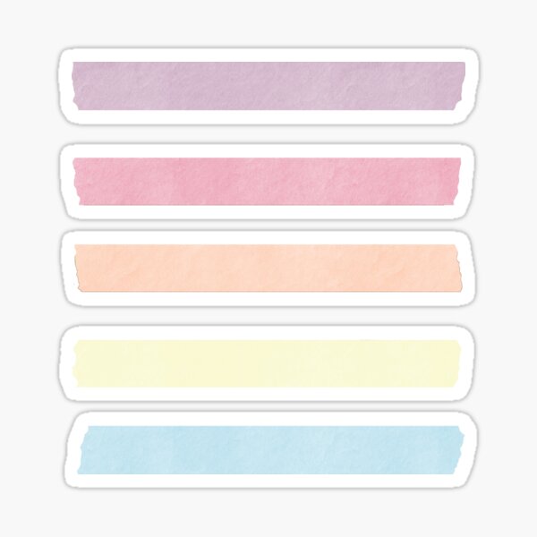 Artikel-Vorschau von Zuckerwatte Mehrfarbige ästhetische Pastell-Washi-Packung strukturiert, designt und verkauft von Kayochine.