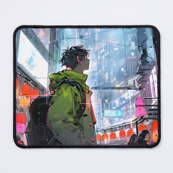 Item preview, Anime boy traveler in Tokyo art designed and sold by TheArtistOf2022.