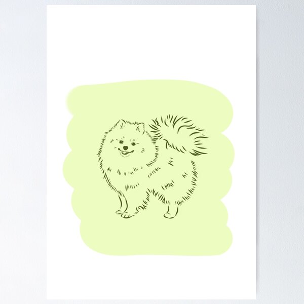 Item preview,  Pomeranian Neon Green/Yellow Set designed and sold by EmilysCozyCards.