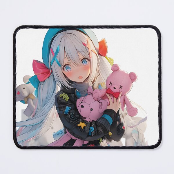 Item preview, Fantasy colorful anime girl with teddy bears art designed and sold by TheArtistOf2022.