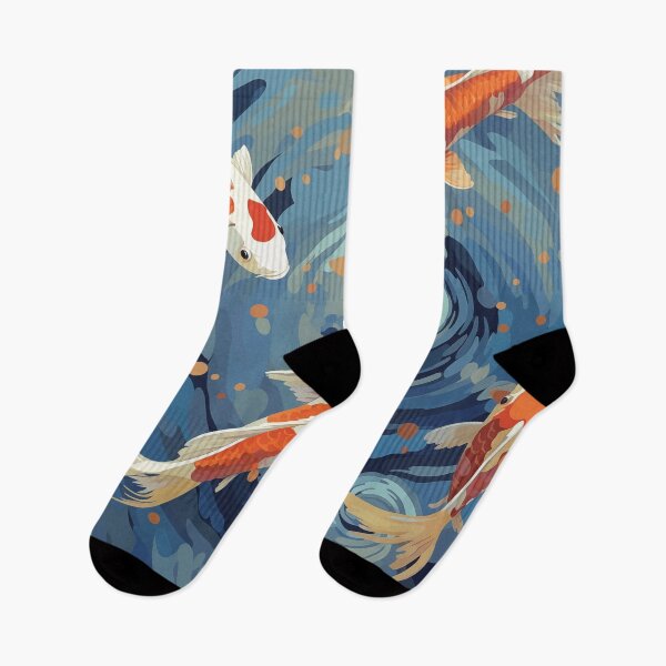 Item preview, Koi Whirl | Graffiti-Inspired Aquatic Pattern designed and sold by Brand Uno Studio.