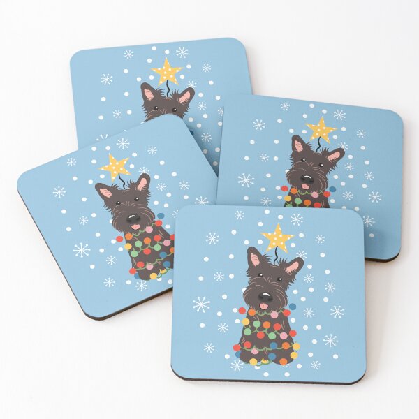 Item preview, Brindle Scottish Terrier Scottie Dog Christmas Tree  designed and sold by Lulupainting.