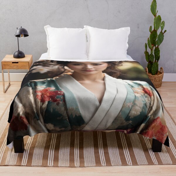 Item preview, anime portrait japanese kimono asian wall art designed and sold by Kimono Art  Collection.