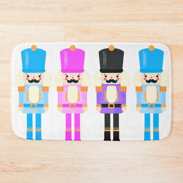 Item preview, Colorful Nutcracker Trio - Christmas Nutcrackers - Blue, Pink, and Purple - Graphic Art Illustration - White Background  designed and sold by Star-Fragment.