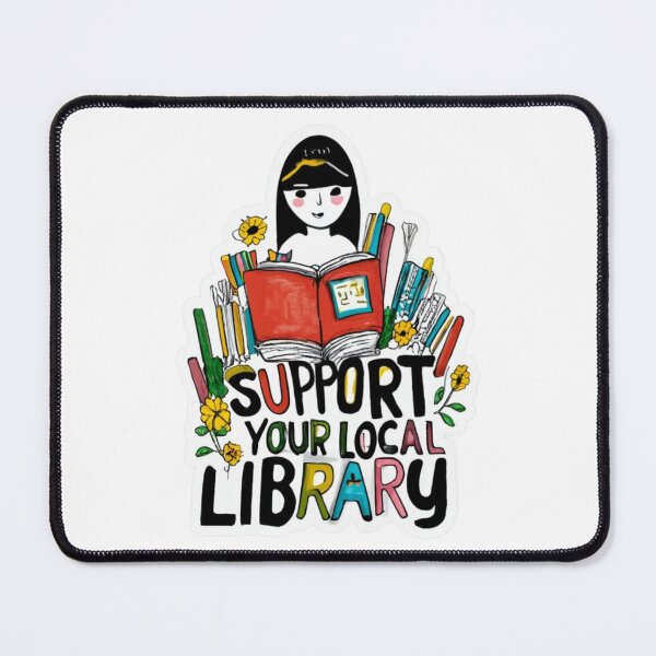 Item preview, Support Your Local Library Delicate Sketch Book With illuminations Scattered Touches of Colors designed and sold by sadedream.