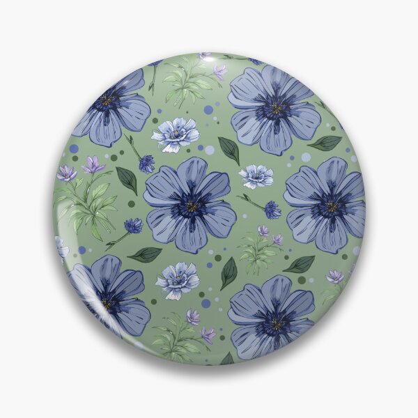 Item preview, Cute Blue Flower Pattern design designed and sold by chathai.