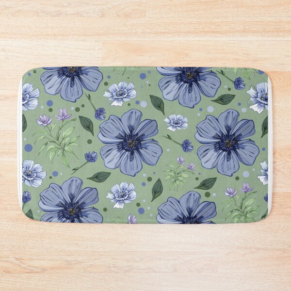 Item preview, Cute Blue Flower Pattern design designed and sold by chathai.