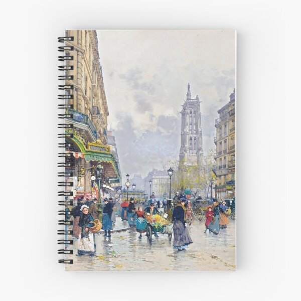 Item preview, View of Rue de Rivoli with the Tour Saint Jacques, Paris (20th century) - Eugène Galien Laloue designed and sold by SALON DES ARTS.