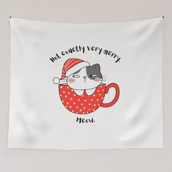 Item preview, Funny cat: Not exactly very merry designed and sold by QUOT-s.