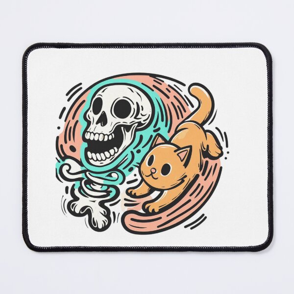 Item preview, Cat with Skull Hilarious Funny Image designed and sold by sharon1210.