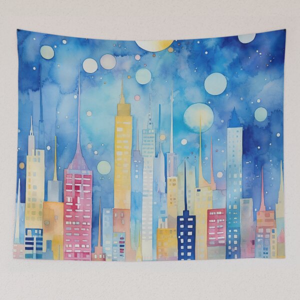 Item preview, Moonlit Metropolis designed and sold by LittleLuvies.