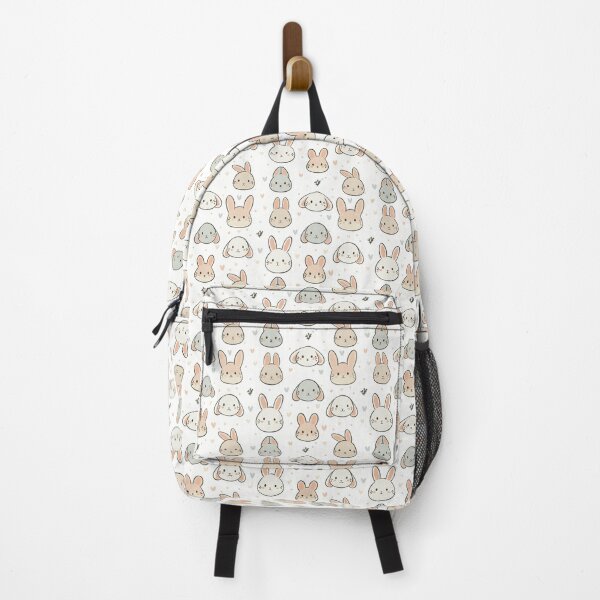 Item preview, Cute Rabbit illustration pattern with hearts and leaves designed and sold by thistleandfluff.