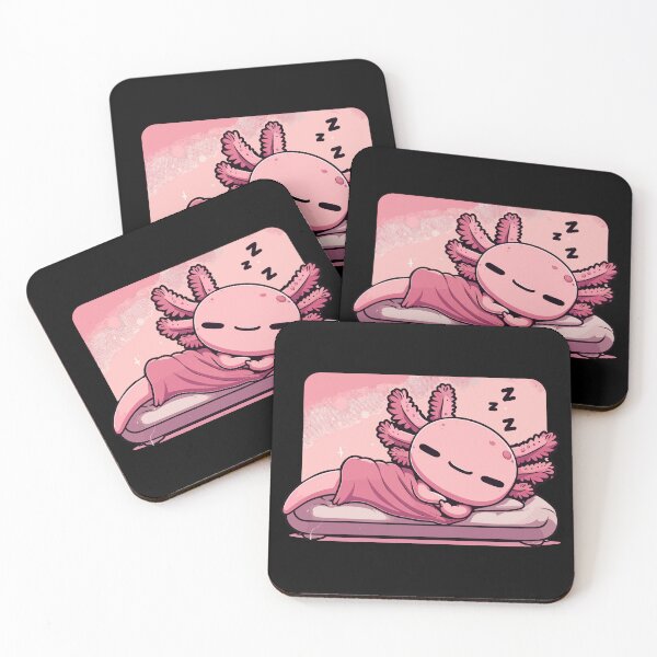 Item preview, Kawaii Sleeping Axolotl designed and sold by TomFrontierArt.