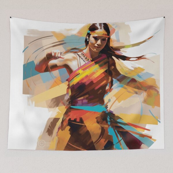 Item preview, Rhythmic Essence: Indigenous Dance in Vivid Colors designed and sold by Brand Uno Studio.