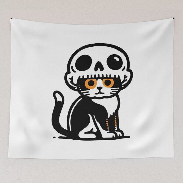 Item preview, Cat Skull Hat Cat Cult Cat Lover Gift I Love Cats designed and sold by sharon1210.