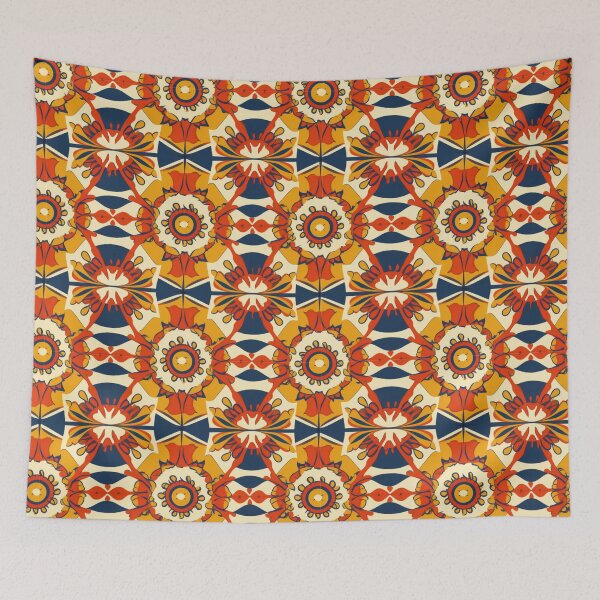Item preview, Retro Galician Tile Digital Pattern designed and sold by zolarche.