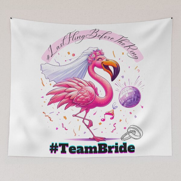 Item preview, Flamingo, TeamBride, Bachelorette Party Classic T-Shirt, designed and sold by pic-ture4you.