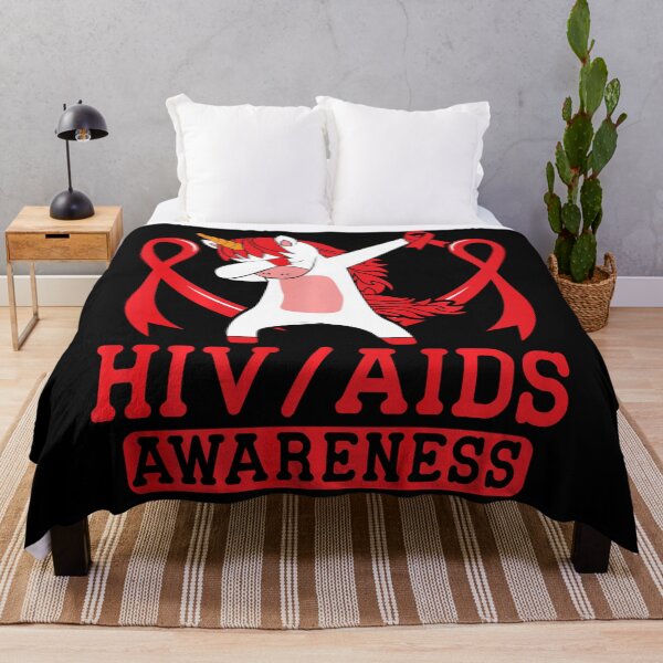 Artikelvorschau, HIV-AIDS-Bewusstsein Red Ribbon Magical Unicorn Lover entworfen und verkauft von defabiosofxs.