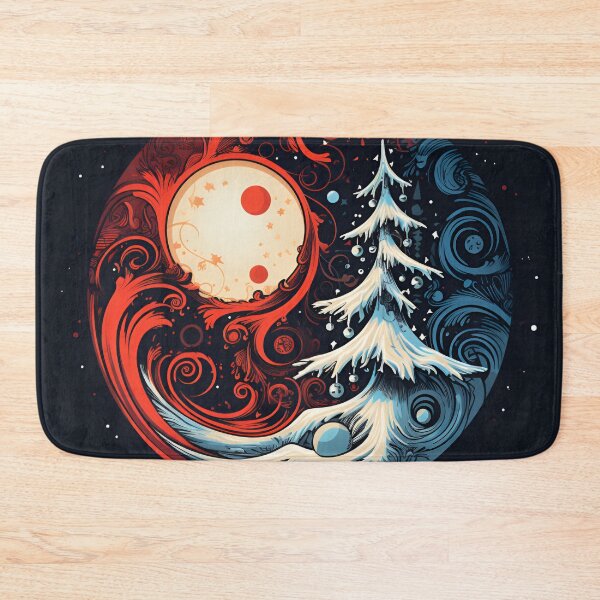 Item preview, Christmas ying yang holiday print designed and sold by dcrc.