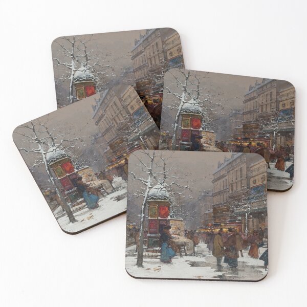 Item preview, Paris, Boulevard in Winter (20th century) - Eugène Galien Laloue designed and sold by SALON DES ARTS.