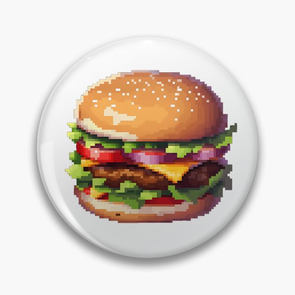 Item preview, Pixel Art Hamburger - Food art designed and sold by octoboobs.