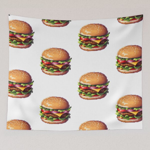 Item preview, Pixel Art Hamburger - Food art designed and sold by octoboobs.