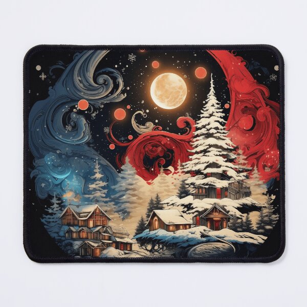 Item preview, christmas ying yang holiday print designed and sold by dcrc.