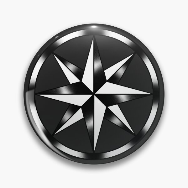 Item preview, NAUTICAL STAR - WIND ROSE - RUSSIAN CRIMINAL TRADITIONAL TATTOO - B&W designed and sold by hugoncalves.