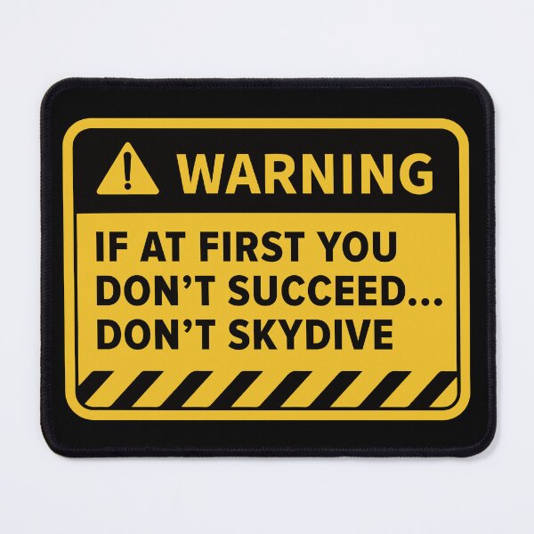 Item preview, "If At First You Don't Succeed... Don't Skydive" Warning Sign designed and sold by Rott515.