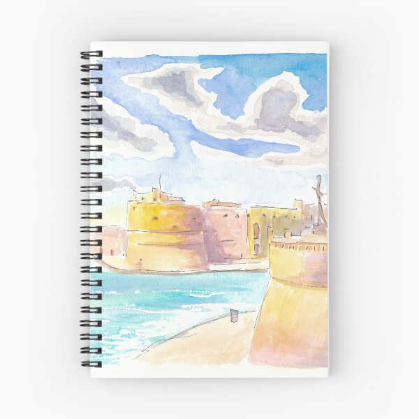 Item preview, Vista al mar de Taranto Italia con Castello Aragonese designed and sold by artshop77.
