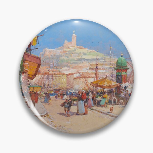 Item preview, Notre Dame de la Garde seen from the Old Port of Marseille (20th century) - Eugène Galien Laloue designed and sold by SALON DES ARTS.