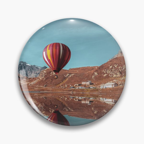 Item preview, Hot-air balloon in an Italian rocky mountain landscape designed and sold by CONSTAPHOTO.