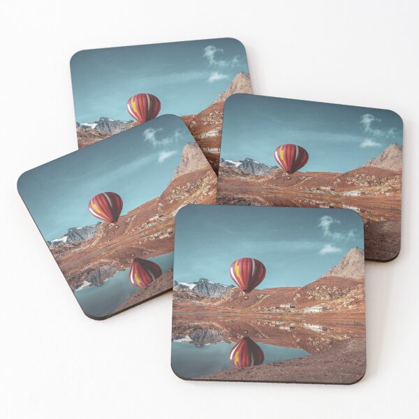 Item preview, Hot-air balloon in an Italian rocky mountain landscape designed and sold by CONSTAPHOTO.