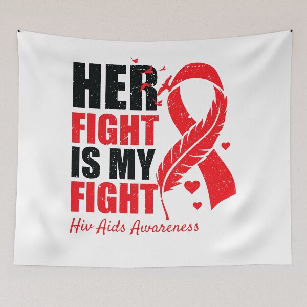 Item preview, Her Fight Is My Fight HIV AIDS Awareness Family Support  (1) designed and sold by EagmianPheolea.
