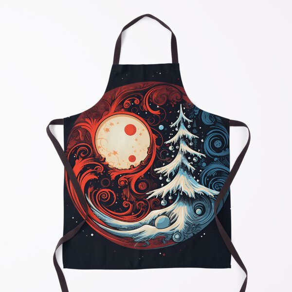 Item preview, Christmas ying yang holiday print designed and sold by dcrc.